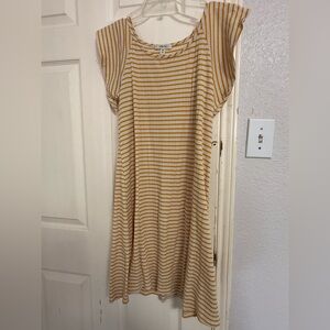 Striped Yellow Mini Dress